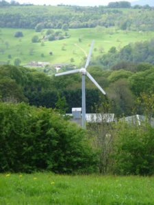 Wind turbine in countryside